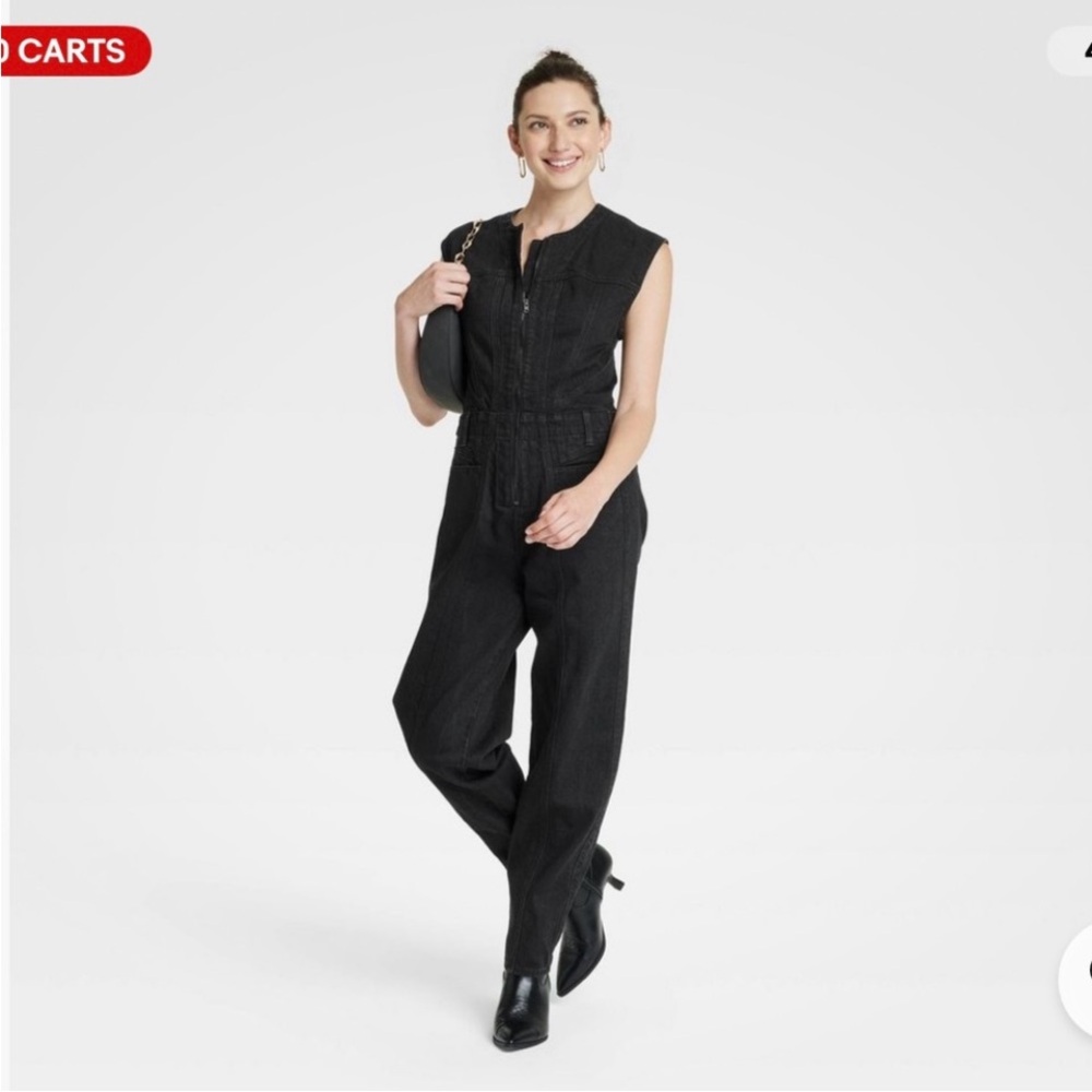 Universal Thread Charcoal Sleeveless Jumpsuit